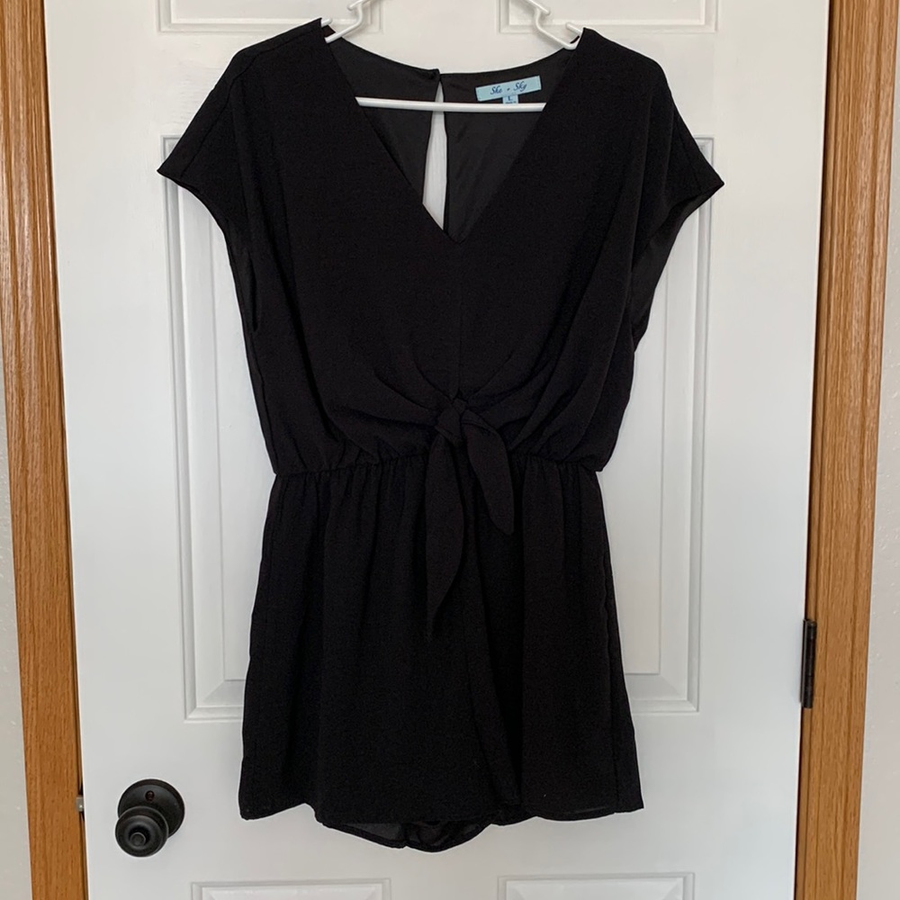 Black She+Sky Romper